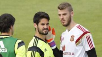 Isco, con de Gea.