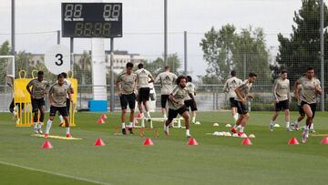 Entrenamiento del Real Madrid.