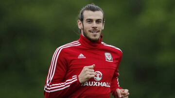 Gareth Bale, en un reciente entrenamiento con la selección de Gales.