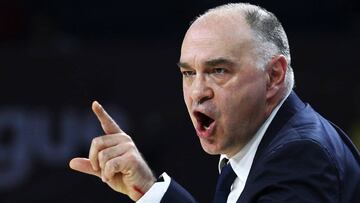 Pablo Laso, entrenador del Real Madrid, ante el CSKA.