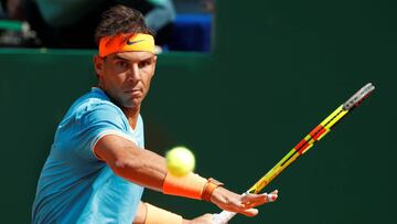 Tennis - ATP 1000 - Monte Carlo Masters - Monte-Carlo Country Club, Roquebrune-Cap-Martin, France - April 18, 2019   Spain&#039;s Rafael Nadal in action during his third round match against Bulgaria&#039;s Grigor Dimitrov   REUTERS/Eric Gaillard