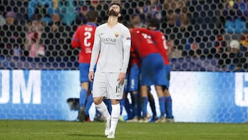 Marcano, ante el Viktoria Plzen.