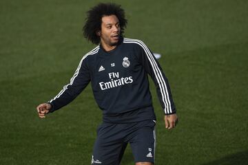 Entrenamiento del Real Madrid antes de viajar a Huesca