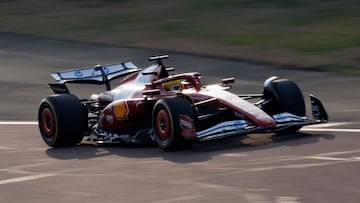 Hamilton, con el Ferrari SF-25 en Fiorano.