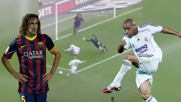 "Casi me arrancas la cabeza": Puyol le recuerda esta jugada a Roberto Carlos y se hace viral