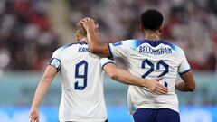 Harry Kane y Jude Bellingham, jugadores de la Selección inglesa, durante un partido.