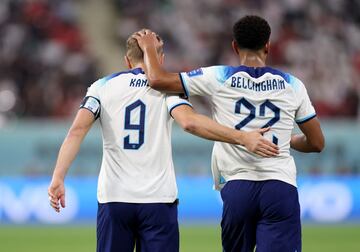 Harry Kane y Jude Bellingham, jugadores de la Selección inglesa, durante un partido.