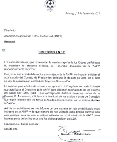 Clubes de la B exigen claridad de dineros del CDF