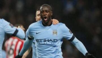 Yaya Tour&eacute; celebra un tanto marcado al Sunderland