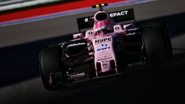 Esteban Ocon con el Force India.