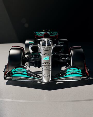 La escudería alemana presentó el monoplaza que pilotarán Lewis Hamilton y George Russell. Destaca el color plateado del bólido. Vuelven las flechas de plata a la F1.