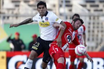 Javier Toledo: anoto&oacute; tres goles en los 15 partidos que jug&oacute; en Colo Colo. Ahora juega en San Mart&iacute;n de San Juan de Argentina.