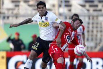 Javier Toledo: anoto&oacute; tres goles en los 15 partidos que jug&oacute; en Colo Colo. Ahora juega en San Mart&iacute;n de San Juan de Argentina.