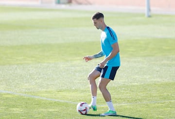 Diego García, durante un entrenamiento de la pretemporada. 