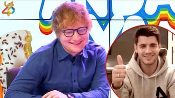 Morata sorprende a Ed Sheeran en Los 40 cantando uno de sus temas