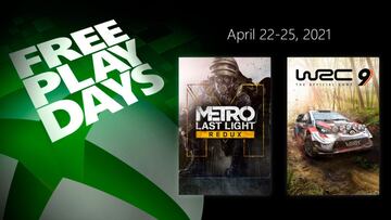 Juega gratis a Metro Last Light Redux y WRC 9 con Xbox Live Gold este fin de semana