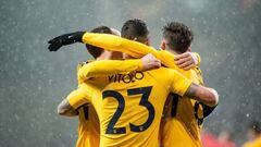 Los jugadores del Atl&eacute;tico de Madrid, celebrando un gol en la Europa League.