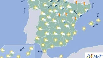 El tiempo empeora y habrá tormentas hasta el viernes