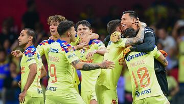 Jugadores del América festejan el pase a la Final de este torneo.