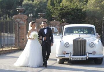 Boda de Pedro Rodríguez  y Carolina Martín. La ceremonia se ha celebrado en Villa Bugatti, en Cabrera de Mar