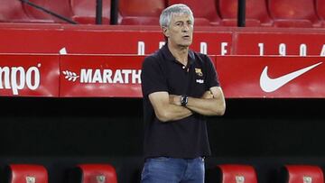 Setién, en el partido ante el Sevilla.