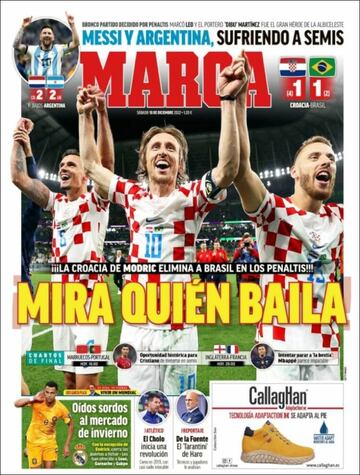 &Acab車 el baile*, &Caos*... las portadas tras el fracaso de Brasil