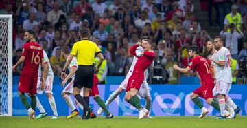 Cristiano Ronaldo y Piqué.