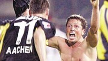 <b>DURO RIVAL. </b>El delantero Meijer, uno de los más destacados en el Alemannia Aachen.