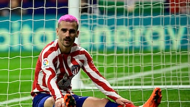 Griezmann se lamenta de una ocasión fallada ante el Getafe.