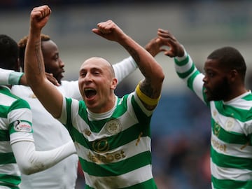 Soccer Football - Scottish Premiership - Rangers vs Celtic - Ibrox, Glasgow, Britain - March 11, 2018   Celtic’s Scott Brown celebrates after the match     REUTERS/Russell Cheyne