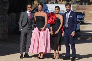 Lucas Vázquez y su mujer Macarena Rodríguez junto a Nacho Fernández y su mujer María Cortes.