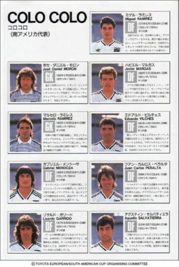 Catalogo oficial de la Copa Intercontinental 1991.