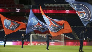 Illustration of PSG flags during the French championship Ligue 1 football match between Paris Saint-Germain (PSG) and FC Metz on September 16, 2020 at Parc des Princes stadium in Paris, France - Photo Juan Soliz / DPPI
Juan Soliz / DPPI / AFP7
16/09/20