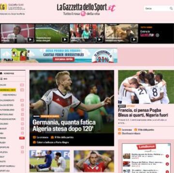 Portadas de la prensa extranjera