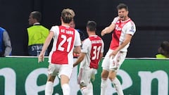 during the UEFA Champions League football match between Ajax Amsterdam and AEK  during the UEFA Champions League Group E football match between Ajax Amsterdam and AEK Athens FC at the Amsterdam Arena in Amsterdam on September 19, 2018. (Photo by Emmanuel 