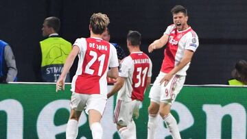 during the UEFA Champions League football match between Ajax Amsterdam and AEK during the UEFA Champions League Group E football match between Ajax Amsterdam and AEK Athens FC at the Amsterdam Arena in Amsterdam on September 19, 2018. (Photo by Emmanuel