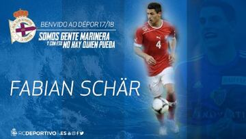 El Deportivo de la Coru&ntilde;a ha fichado al central suizo, Fabian Sch&auml;r.