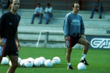 En un entrenamiento del Osasuna en la 96/97.