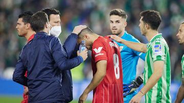 Joan Jordán, tras el impacto.