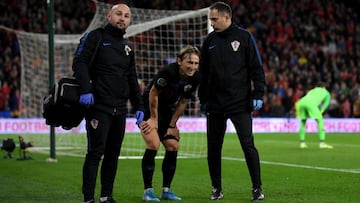 Real Madrid confirm muscle bruising for injured Modric