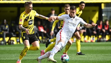 Jovic, ante el Borussia Dortmund.