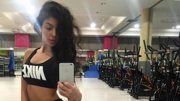 Georgina Rodríguez, la novia de Cristiano Ronaldo, en el gimnasio