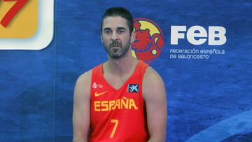 Juan Carlos Navarro, durante la presentaci&oacute;n de la Selecci&oacute;n espa&ntilde;ola.