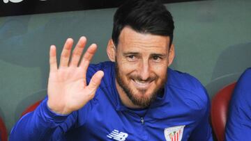 Aduriz, en un partido de San Mamés