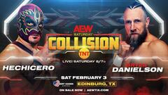 Este es el cartel de AEW Collision para la lucha entre Hechicero y Bryan Danielson.