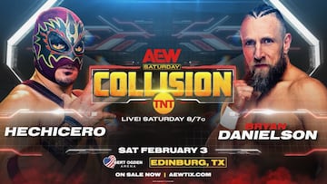 Este es el cartel de AEW Collision para la lucha entre Hechicero y Bryan Danielson.