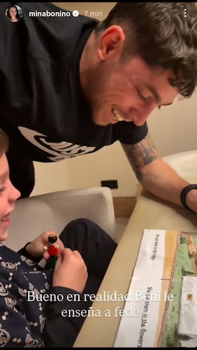 Valverde, su hijo y su momento ayudándole con los deberes de inglés: escuchen a Mina Bonino