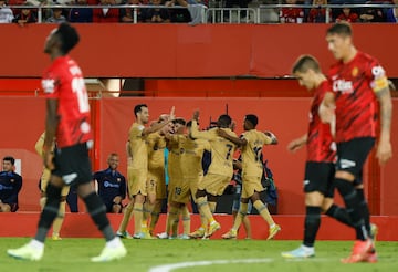 0-1. Robert Lewandowski celebra el primer gol.