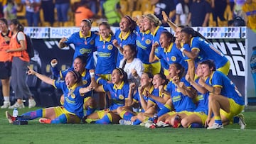  Players of America during the semifinals second leg match between Tigres UANL and America as part of the Torneo Clausura 2024 Liga MX Femenil at Universitario Stadium, on May 20, 2024 in Monterrey, Nuevo Leon, Mexico.