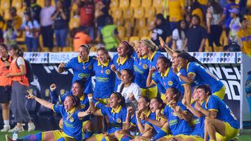 Players of America during the semifinals second leg match between Tigres UANL and America as part of the Torneo Clausura 2024 Liga MX Femenil at Universitario Stadium, on May 20, 2024 in Monterrey, Nuevo Leon, Mexico.